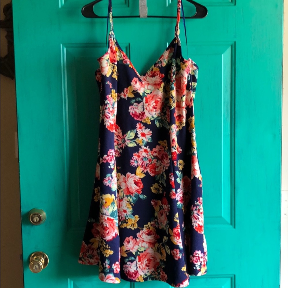 Plus Floral Skater Dress
